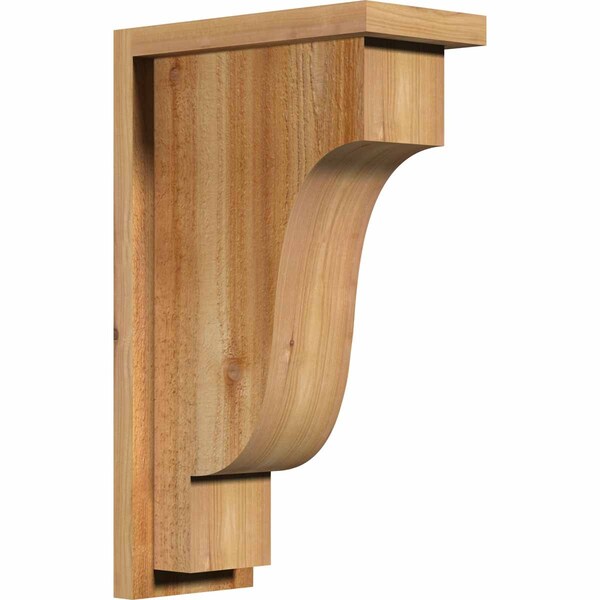 Ekena Millwork Newport Rough Sawn Corbel w/Backplate, Western Red Cedar, 6"W x 12"D x 20"H COR06X12X20NEW01RWR - main